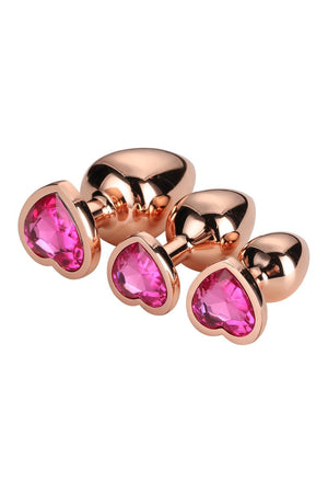 GLEAMING LOVE ROSE GOLD PLUG SET