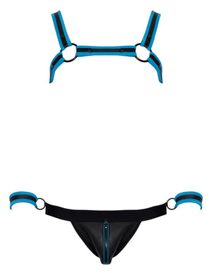 Men's Jock set black/blue 2XL