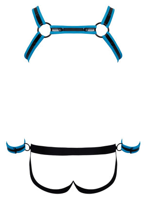 Men's Jock set black/blue 2XL