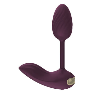 ESSENTIALS FLEXIBLE WEARABLE VIBRATING EGG PURPLE