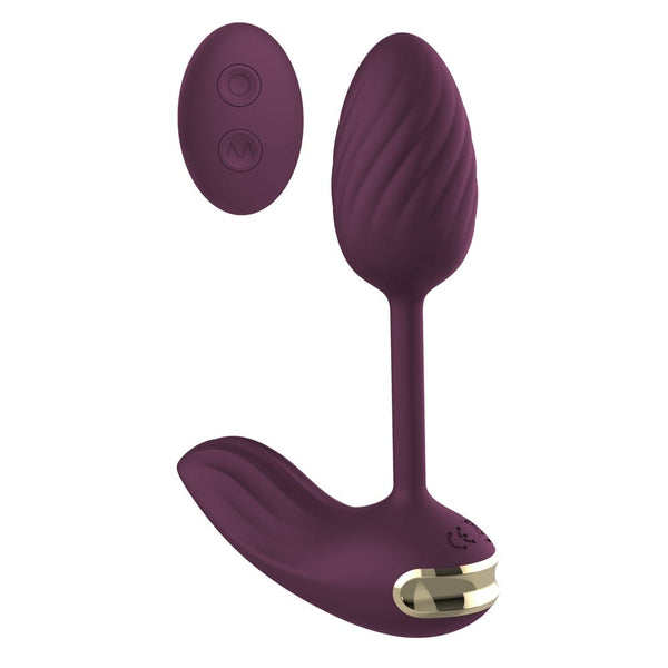 ESSENTIALS FLEXIBLE WEARABLE VIBRATING EGG PURPLE