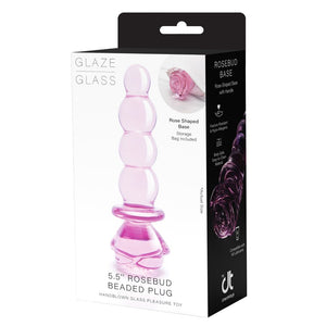 GLAZE GLASS ROSEBUD BEADED  PLUG
