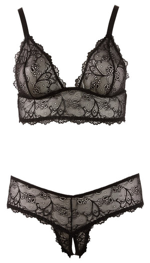 Bra and String black 2XL