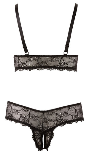 Bra and String black XL
