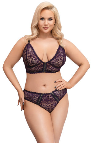 Bra Set purple XL