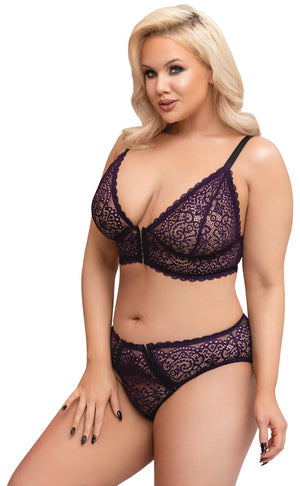 Bra Set purple XL
