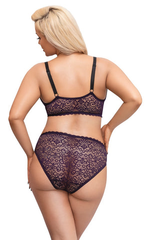 Bra Set purple 3XL
