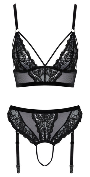 Bra & Thong black XL