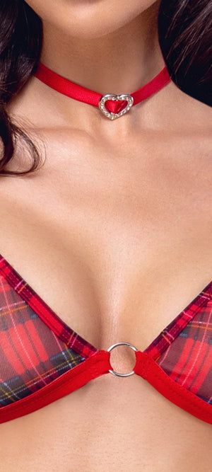 Bra Set Plaid S