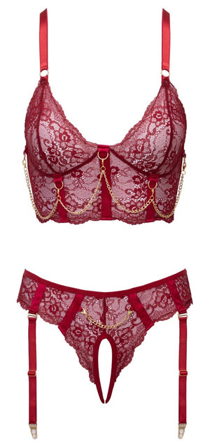 Bra Set with Chains L
