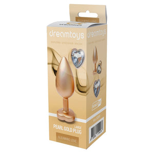GLEAMING LOVE PEARL GOLD PLUG LARGE
