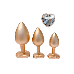 GLEAMING LOVE PEARL GOLD PLUG SET