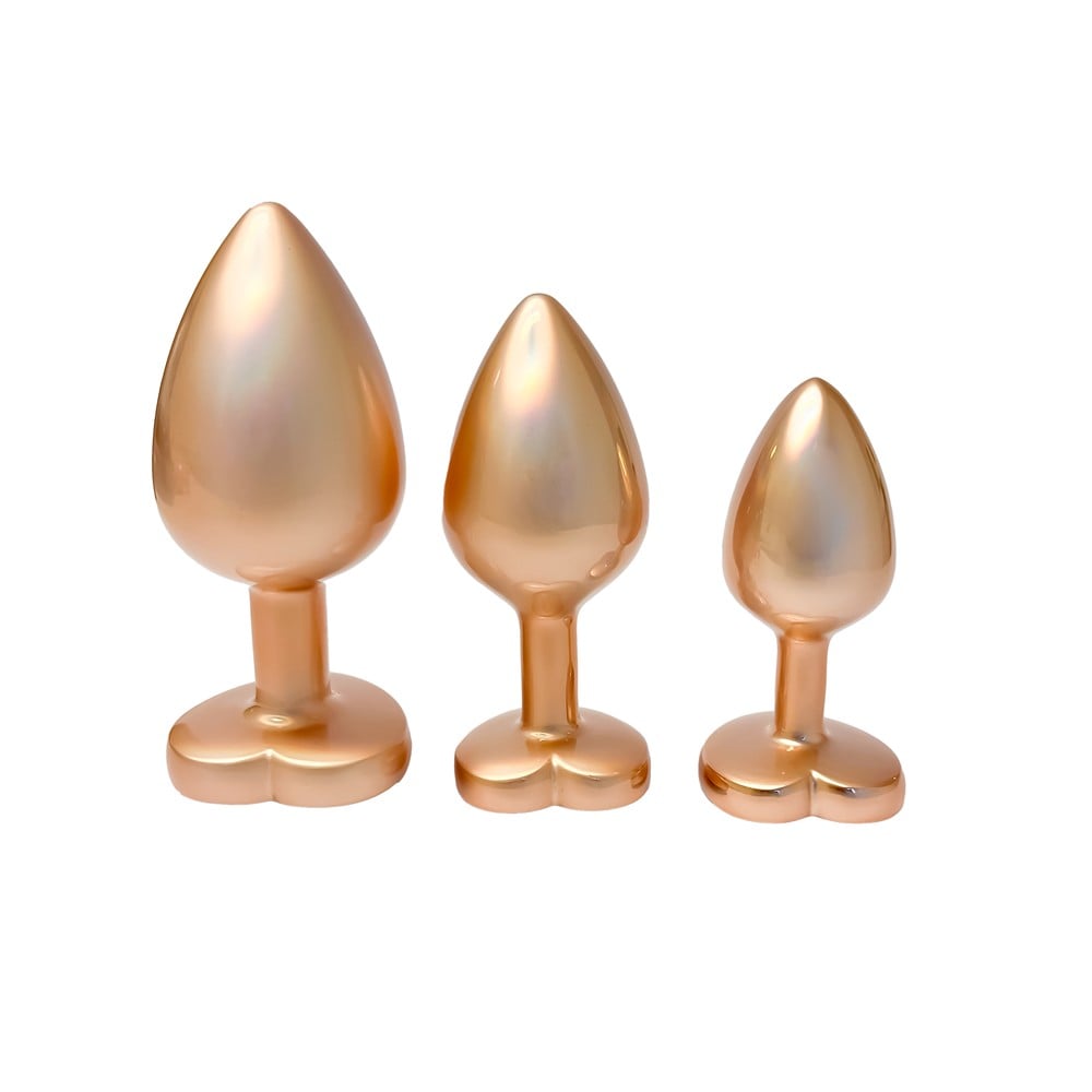 GLEAMING LOVE PEARL GOLD PLUG SET