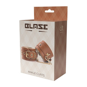 BLAZE ELITE ANKLE CUFFS COGNAC VEGAN LEATHER