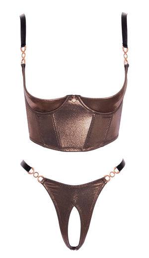 Shelf Bra Set brownish M