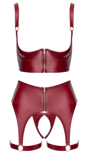 Shelf Bra Set red 85B/L