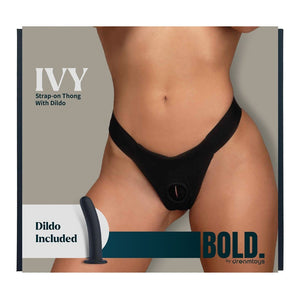 BOLD. IVY STRAP-ON THONG WITH DILDO, L