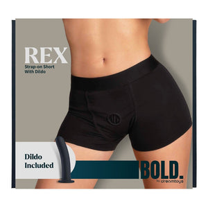 BOLD. REX STRAP-ON SHORT WITH DILDO, S