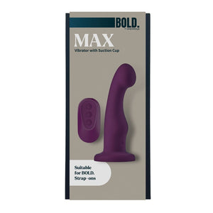 BOLD. MAX REMOTE CONTROLLED VIBRATOR WITH SUCTION CUP MAX WITH 6 INCH DILDO