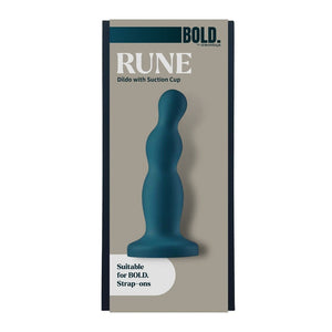 BOLD. RUNE  DILDO WITH SUCTION CUP RUNE  WITH 6 INCH DILDO