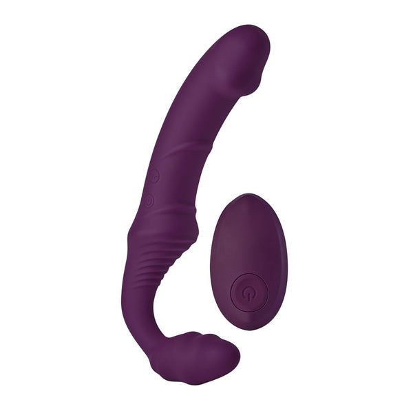 BOLD. STORM REMOTE CONTROLLED STRAPLESS VIBRATOR STORM WITH 6 INCH DILDO