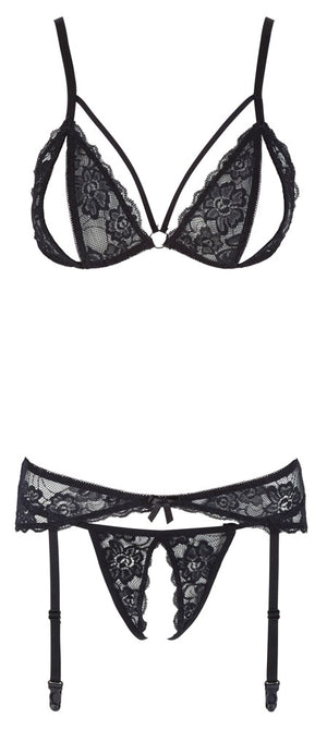 Lace Suspender Set L