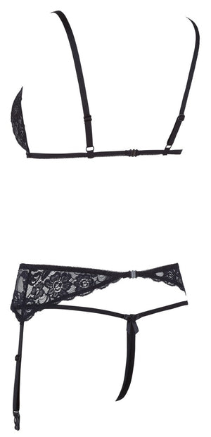 Lace Suspender Set L