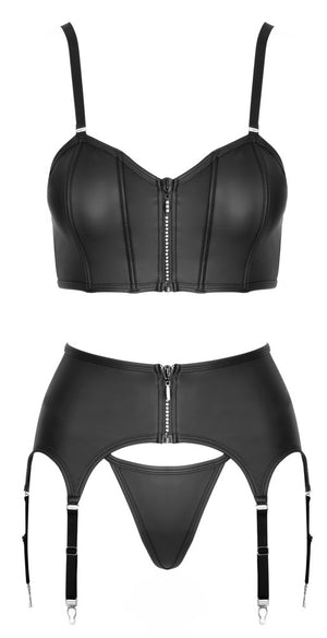 Top Set rhinestone zip XL