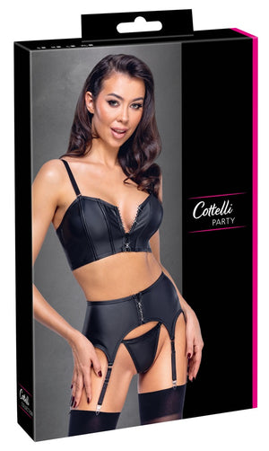 Top Set rhinestone zip XL