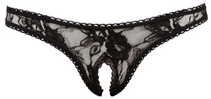 Crotchless String black L