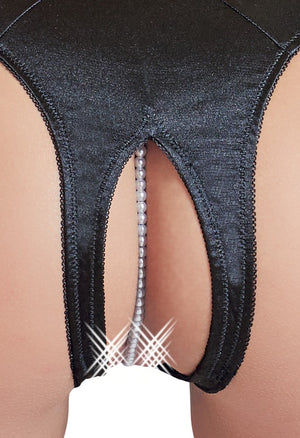 G-String Pearls black S