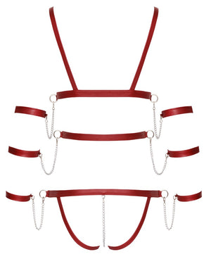 Bad Kitty Strap Body red XL