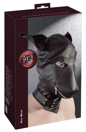 Imitation leather dog mask