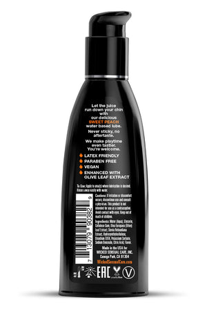 WICKED AQUA SWEET PEACH FLAVORED LUBRICANT 60ML