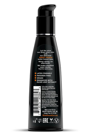 WICKED AQUA SWEET PEACH FLAVORED LUBRICANT 120ML