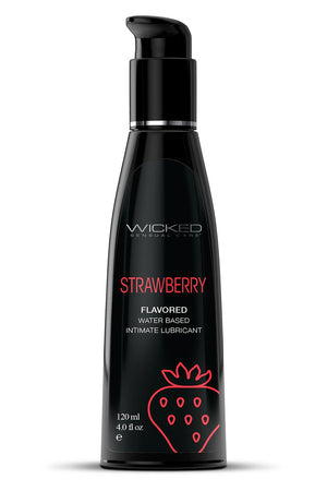WICKED AQUA STRAWBERRY FLAVORED LUBRICANT 120ML