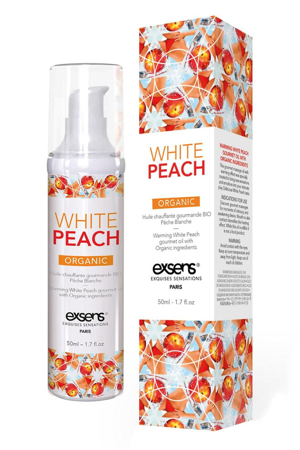 EXSENS WARMING MASSAGE OIL WHITE PEACH ORGANIC 50ML