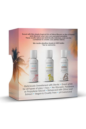 WICKED SIMPLY TROPICAL TRIO WATERBASED LUBRICANT 3X30ML