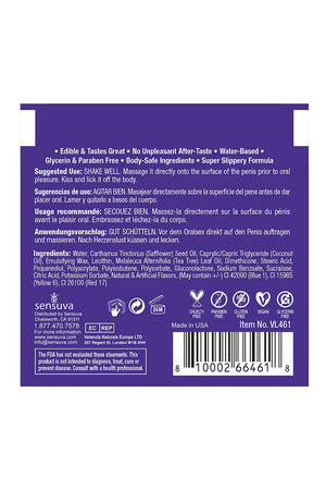 SENSUVA LIC-O-LICIOUS ORAL DELIGHT CREAM BLUEBERRY MUFFIN 6 ML