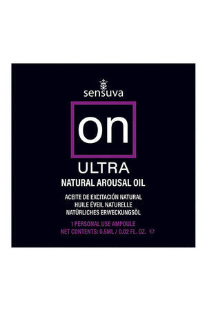 SENSUVA ON ULTRA AROUSAL OIL 75 PIECE SINGLE USE TUB