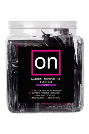 SENSUVA ON ULTRA AROUSAL OIL 75 PIECE SINGLE USE TUB