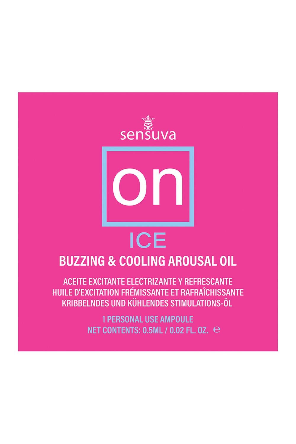 SENSUVA ON ICE AROUSAL OIL SINGLE USE AMPOULE PACKET