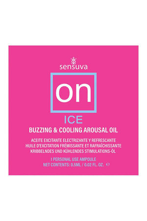 SENSUVA ON ICE AROUSAL OIL 75 PIECE SINGLE USE AMPOULE TUB