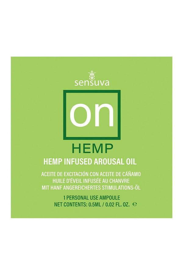SENSUVA ON HEMP AROUSAL OIL SINGLE USE AMPOULE