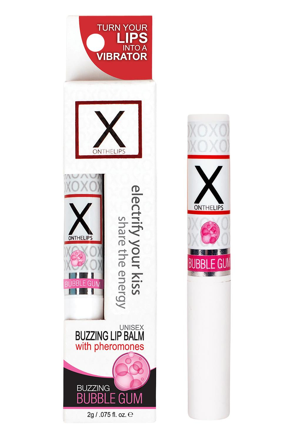 SENSUVA X ON THE LIPS BUZZING LIP BALM BUBBLE GUM