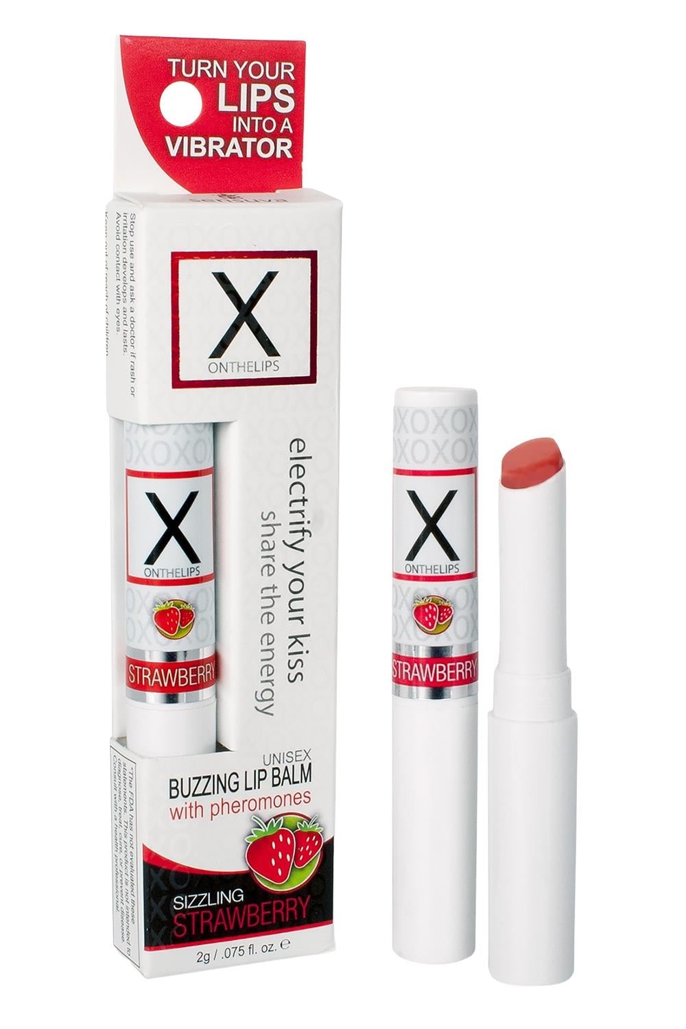 SENSUVA X ON THE LIPS BUZZING LIP BALM STRAWBERRY