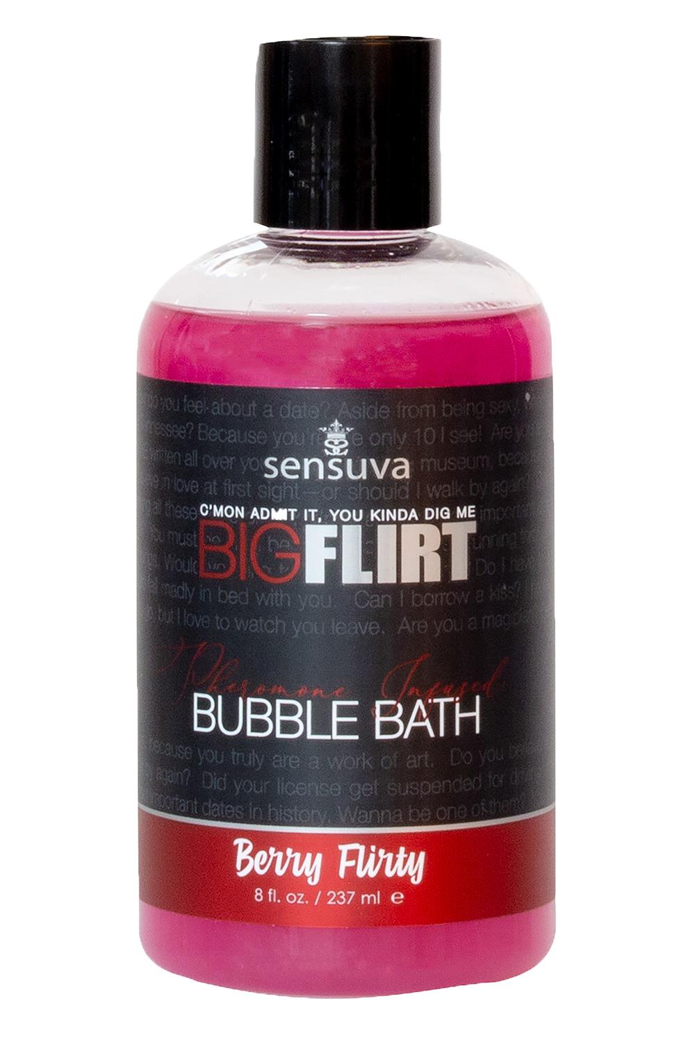 SENSUVA BIG FLIRT PHEROMONE BUBBLE BATH BERRY FLIRTY 237ML