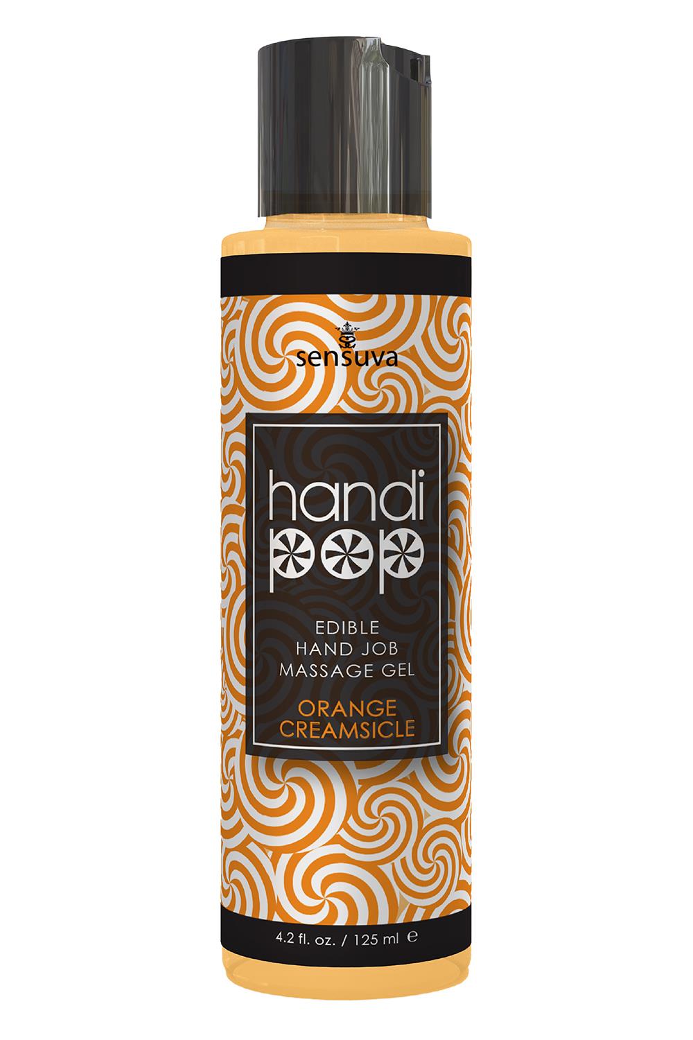 SENSUVA HANDIPOP EDIBLE MASSAGE GEL ORANGE CREAMSICLE 125ML