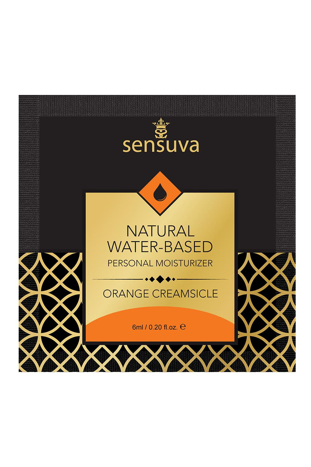 SENSUVA NATURAL WATER-BASED PERSONAL LUBRICANT ORANGE CREAMSICLE 6 ML