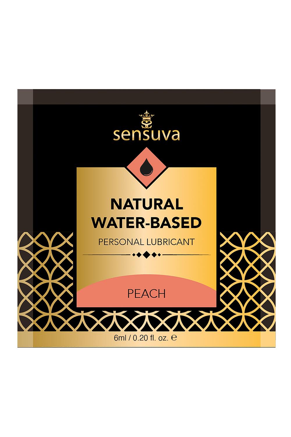 SENSUVA NATURAL WATER-BASED PERSONAL LUBRICANT PEACH  6 ML
